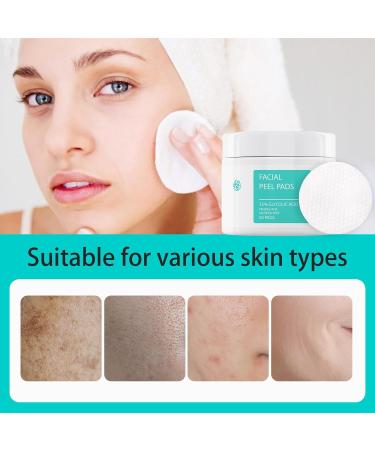Glycolic Acid Pads - Exfoliating Pads for Face with Vitamins B5 C & E Green Tea - Chemical Peel for Face at Home - Peel for Acne Fine Lines and Wrinkles - 50 Count - Buy Online on GoSupps.com