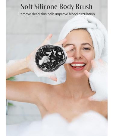 HEETA Exfoliating Silicone Body Brush Scrubber - Soft Bristles for Wet and Dry Brushing - Buy Online on GoSupps.com