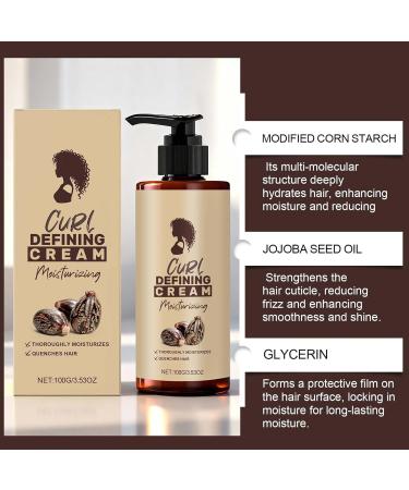 Defining Cream for Wavy Hair | Anti Frizz Cream 100ml for Curly Wavy Hair | Moisture-Activating Moisturizing Lotion Frizz Control Daily Use Morning Night - Buy Online on GoSupps.com