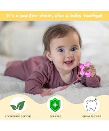 5 PCS Adjustable Silicone Pacifier Chain - BPA-Free Baby Cup Catcher & Stroller Toy Holder in 5 Colors | International Shipping - Buy Online on GoSupps.com