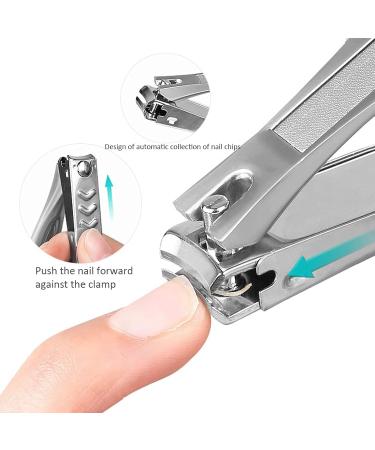 QXSJEDYCH Nail Clippers Nail Clippers Stainless Steel Anti Splash Fingernail Cutter Manicure Tool Bionics Design Nail Trimmer Pedicure Scissor Nail File Nails - Buy Online on GoSupps.com
