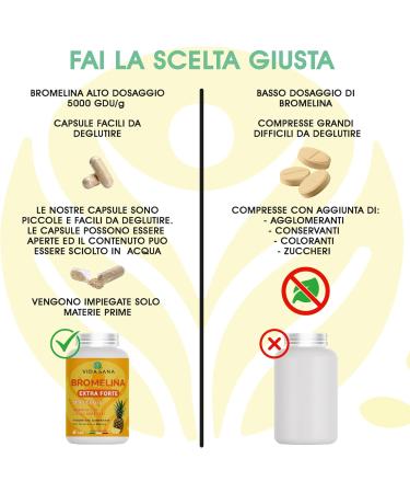 jasa srls Bromelina 5000 GDUg with dandelion natural food supplement with high titration for fluid drainage and cleaning function 120 capsules - Buy Online on GoSupps.com