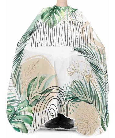 Buy Palm Leaves Barber Cape | Boho Tropical Hair Cutting Cape for All Ages | Adjustable Neckline | 55x63 Inch | Salon Accessories - Buy Online on GoSupps.com