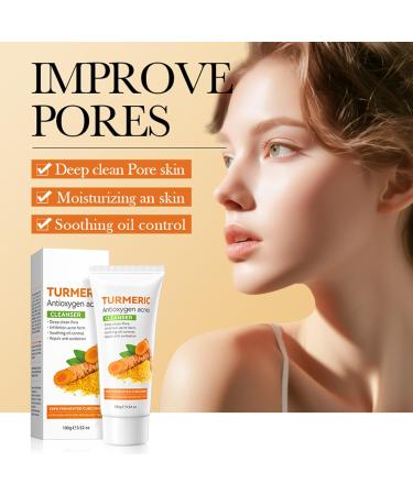  Eazerom 01 Turmeric Facial Cleanser 100g Foaming Turmeric Facial Cleanser Exfoliates and Improves Skin Texture Illuminating Butter and Turmeric Facial Cleanser - Buy Online on GoSupps.com