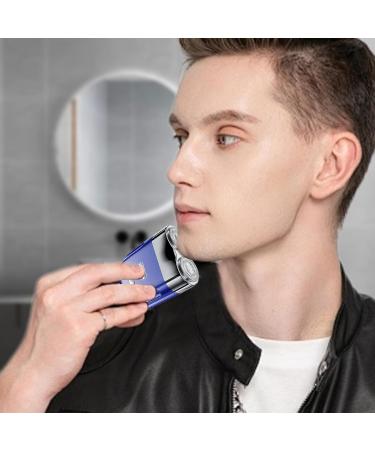 Electric Beard Trimmer | Portable Electric Shaver for Men - Beard Grooming Trimmer USB Rechargeable Automatic Face Shaver for Car Travel Home Blue - Buy Online on GoSupps.com