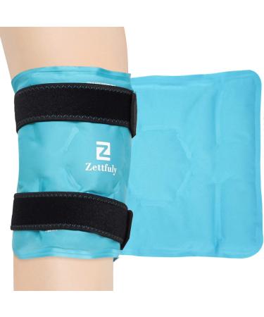 Zettfuly Knee Ice Pack Wrap for Injuries Reusable Gel Instant Cold Pack for Knee Pain Relief Gel Ice Knee Wrap with Cold Compression Therapy for Swelling Bruises Arthritis Tendonitis