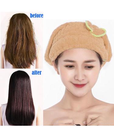Tyxhxtf 4 Pack Microfiber Hair Towels - Super Absorbent Quick-Dry Hair Drying Towels for Women & Girls - Buy Online on GoSupps.com