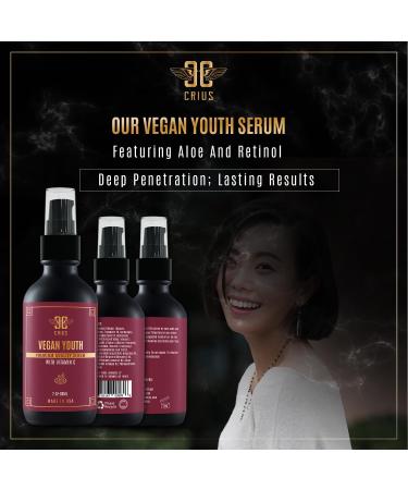 Vegan Youth Serum 2 Oz - Aloe & Retinol for Brightened Even Skin Texture | Paraben Free Non-GMO Made in USA - Buy Online on GoSupps.com