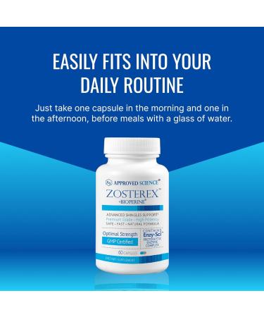 Approved Science Zosterex - Extra-Strength L-Lysine 1000mg, Vitamin B Complex, Zinc - Immune Support & Cold Sore Treatment - 60 Vegan Capsules - 1 Bottle 60 Count (Pack of 1) - Buy Online on GoSupps.com