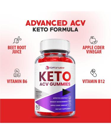 Ketonaire Keto Gummies - Vegan Formula with ACV & B12 (60 Gummies) - Buy Online on GoSupps.com