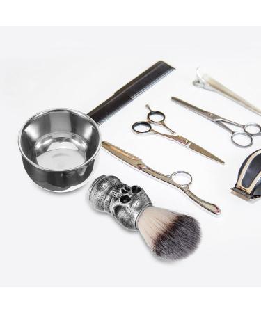 Minkissy Stainless Steel Shaving Bowl & Brush Set - Stylish Wide Mouth Shaving Set for Men | Premium Grooming Essentials - Buy Online on GoSupps.com