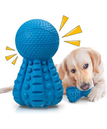 Durable Insmercable Dog Toys for Aggressive Chewers | Non-Toxic Natural Rubber | Squeaky Blue Toys for Medium & Large Dogs - Buy Online on GoSupps.com