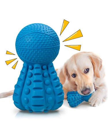 Dog toys Insmercable for aggressive horses dogs of playing plays non-toxic robust natural rubber squeaky for medium-sized and large dogs- blue
