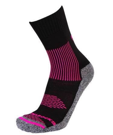 RYWAN Unisex Bi Randonn e Two-Layer Hiking Socks 35-37 Black/Fuxia