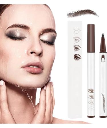 Eyebrow Pencil with 4 Fork Tip 3D Eyebrow Pen Microblading Brow Pencil Creates Natural Makeup Stay on All Day Long-Lasting aterproof agic Eyebrow attoo Pen for Women (Brown One Size) 1 count (Pack of 1) Brown - Buy Online on GoSupps.com