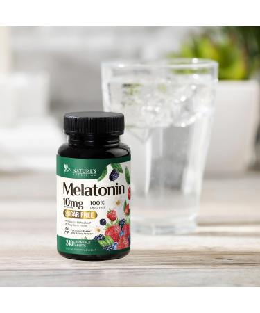 Melatonin 10mg - Fast Dissolve Tablets - Sugar-Free Melatonin Supplement for Restful Sleep Support Extra Strength Sleep Support Formula for Adults Delicious Berry Flavor Bottled in USA - 240 Count 240 Count (Pack of 1) - Buy Online on GoSupps.com