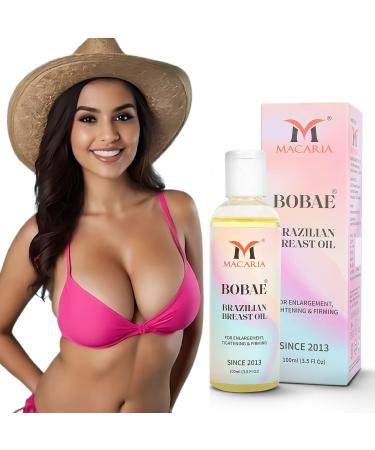 Bobae Brazilian Natural Breast Oil | Bust Tightening Shape & Size up Firming larger toning shagging Breast massage Enhancement Gel bigger Brazilian Boobs Women enlargement cream quick Fast growth