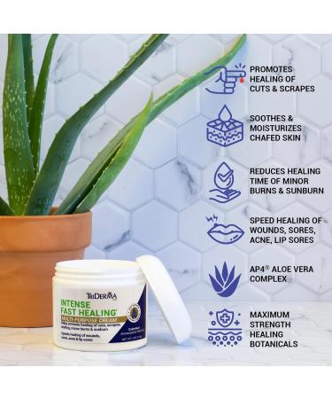 TriDerma Intense Fast Healing Cream - Sores Cuts Scrapes Rashes & Cracked Skin | Therapeutic Skin Care Pack of 4 - Fast International Shipping - Buy Online on GoSupps.com