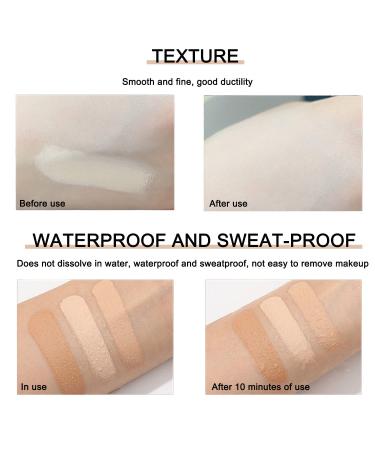 Concealer Contour Palette with Brush - 3-in-1 Color Correcting Highlight and Contour Makeup Kit for Dark Circles - Waterproof & Long-Lasting Formula - Buy Online on GoSupps.com