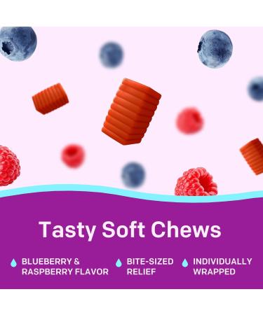 MiraFAST Soft Chews from The Makers of MiraLAX Gentle Constipation Relief Fast Acting Stimulant Free Saline Laxative Magnesium Hydroxide Blueberry & Raspberry Flavor 60ct - Buy Online on GoSupps.com