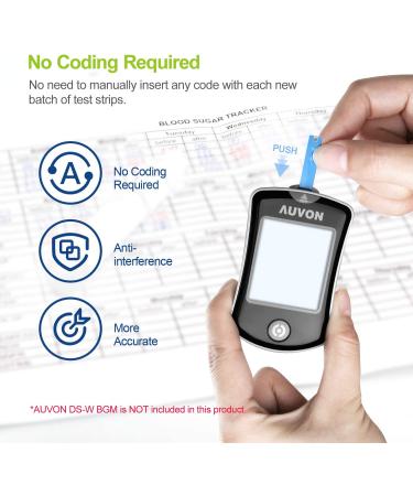 AUVON I-QARE DS-W Glucose Test Strips (200 Count) for AUVON DS-W Meter - No Coding Required - Buy Online on GoSupps.com