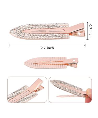 Magicsky Rhinestone Hair Clips 8PCS - No Crease Flat Styling Pins for Women & Girls - Bling Diamond Curl Accessories in Silver, Gold, Black - Buy Online on GoSupps.com