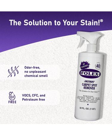 Plexon Microfiber Cleaning Cloth & Folex Instant Carpet Spot Remover Spray - 32oz & 1 Gallon Refill - Best for Tough Stains | International Shipping Available - Buy Online on GoSupps.com
