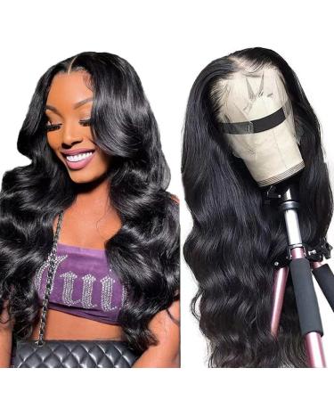 13x4 Body Wave Lace Front Wigs Human Hair 24 Inch HD Lace Front Wigs Human Hair Pre Plucked 180 Density Transparent Glueless Lace Front Wigs for Black Women Human Hair Brazilian Body Wave Frontal Wigs 24 Inch 13x4 Body W...