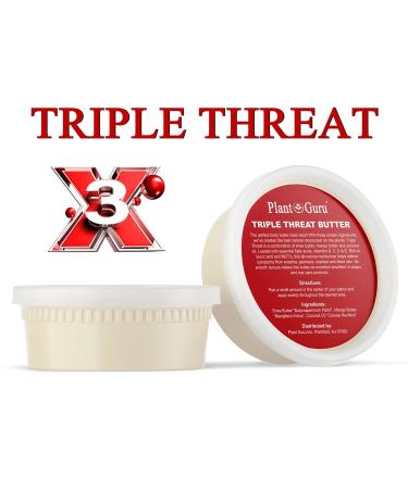 Triple Threat Body Butter 8 oz - Shea, Mango & Coconut Oil Blend - Natural Raw Moisturizer for Skin, Face & Hair - Ideal for Lip Balm & Soap Making - 1 Pack - 8 Ounce - Buy Online on GoSupps.com