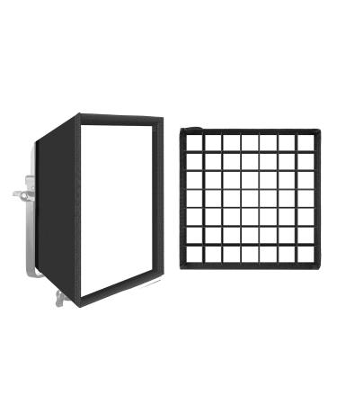 GVM Foldable Softbox Diffuser with Grid Beehive for RGB 800D/560AS/480LS Series LED Video Light 1 Pack Suitable for Studio Lighting Portrait Photography Video Lighting Led Panel 11"x11"