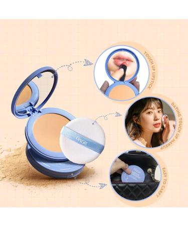 Oil Control Pressed Powder - Matte Smooth Setting Powder Waterproof & Long Lasting Face Makeup - Flawless Finish Minimizes Fine Lines & Pores - PURE BEIGE 3# (1.21 oz - Buy Online on GoSupps.com