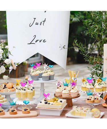 380 pcs cupcake toppers Cake decoration Glitter Hear crown cupcake toppers star Party Decoration for Birthday foretee cake topper Baby man boy shower (Bright) (380pcs) - Buy Online on GoSupps.com