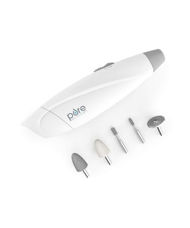Pure Enrichment PureNails Express Cordless Manicure and Pedicure System - Portable, Battery-Powered Nail File with 5 Interchangeable Attachments, 2 Speeds and Storage Bag - Ideal for Travel & Home 7 Piece Set