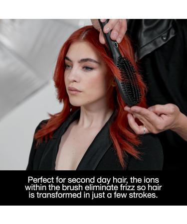 GHD Glide Hot Brush - Ceramic Technology with Ioniser, 185 C Optimum Temp for Frizz-Free Styling - Black - Buy Online on GoSupps.com