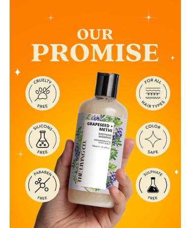 Soothing Grapeseed & Methi Shampoo for Dandruff Relief | 300ml - International Shipping - Buy Online on GoSupps.com