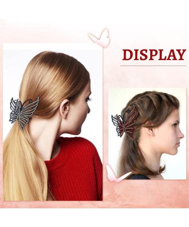 inSowni Korean Glitter Rhinestone Hair Clips Set - Moon Leaf Butterfly Barrettes for Thick Long Hair - 4 Pack - Buy Online on GoSupps.com