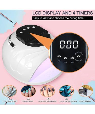 168W UV LED Nail Dryer Lamp - Professional Gel Nail Dryer with Timer & Infrared Sensor for Home & Salon Use - Buy Online on GoSupps.com