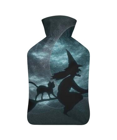 Witch Hot Water Bottle With Cover Plush Bed Bottle Hand Warmer For Adults And Children 26.5X15.3cm