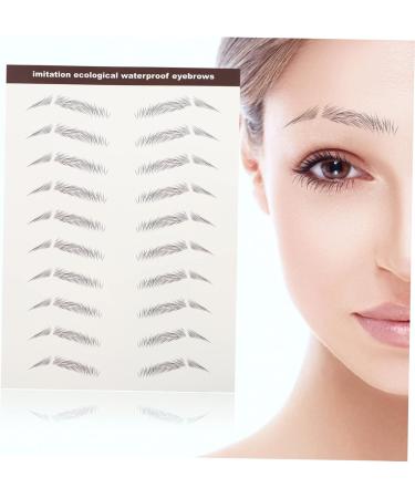 Beavorty 6pcs Eyebrow Stickers Makeup Stickers Instant Transfer Eyebrows 3d Hair-like Eyebrows Stickers Miss 1 count (Pack of 1) Brown - Buy Online on GoSupps.com