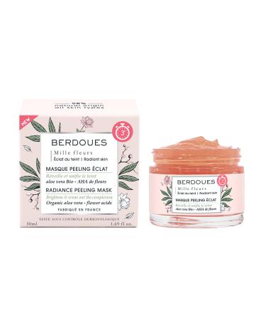 BERDOUES Masque peeling clat masque visage booster d clat exfoliant visage Aloe vera BIO peaux sensibles 98% d origine naturelle vegan made in France 50ml