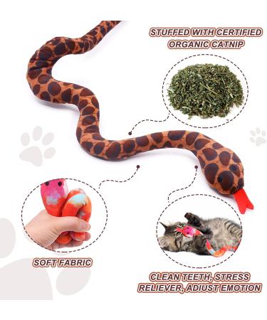 Interactive Snake Catnip Toys for Indoor Cats - Set of 3 Chew Toys for Dental Health and Playtime - Ideal Gift for Cat Lovers - Buy Online on GoSupps.com