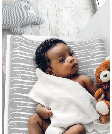 Babysland Changing Pad Cover 2 Pack - Soft Cotton Neutral Baby Table Cover with Animals and Zebra Stripes - Buy Online on GoSupps.com