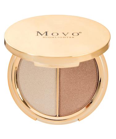 Movo 2 In 1 Highlighter Palette Shimmer Glitter Natural & Brown Highlighter Makeup Palette Powder Palette Gift Set(Natural & Brown) natural 4 Ounce (Pack of 1)