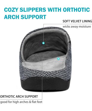 V.Step Orthotic Slippers with Arch Support | Orthopedic House Slipper for Men & Women | Plantar Fasciitis Relief | Grey, 8.5 Wide Women/6.5 Men - Buy Online on GoSupps.com