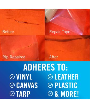 Repair Tape Fabric Repair Boat Covers Canvas Repair Tape Pop Up Camper RV Awning Repair Tape Tarp Canopy Tear & Vinyl Waterproof Bimini Tops Sail Air Mattress Patch Kit 30FTx3 Clear Heavy Duty - Buy Online on GoSupps.com