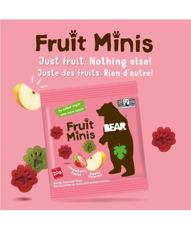 BEAR Fruit Minis DUO 18 Packs per Box- Healthy Fruit Snacks Apple & Strawberry Flavour 100 Grams - Buy Online on GoSupps.com
