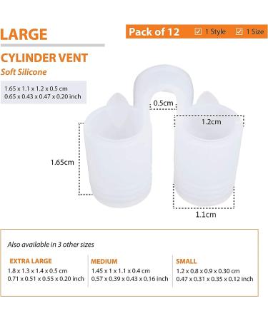Nose Vent Sinus Relief Dilator (Pack of 12 Large Size) - Soft Silicone Vents for Nasal Snorers - Reusable Snoring Device by Mobi Lock - Buy Online on GoSupps.com