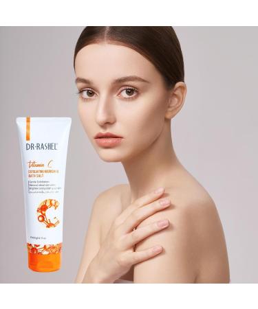 Brightening Body Scrub - Ultra Moisturizing Brightening Body Scrub with Vitamin C | Natural Salt Scrub 14.11oz for Body Care Deep Cleansing & Pw tools - Buy Online on GoSupps.com