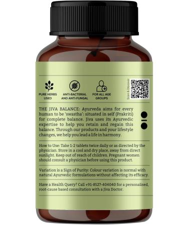 Jiva Ayurveda Neem Tablets - 120 Count | Pure Neem Leaf Extract for Skin Health & Complexion Support | Herbal Dietary Supplement for Natural Internal Cleansing | Vegan Non-GMO & Gluten-Free 120 Count (Pack of 1) - Buy Online on GoSupps.com