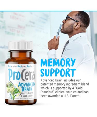 Procera Advanced Brain Supplement | Memory & Brain Booster with Ashwagandha, Rhodiola, Ginseng & Ginkgo | Nootropics Support Supplement with Phosphatidylserine & Vitamin B Complex - Buy Online on GoSupps.com